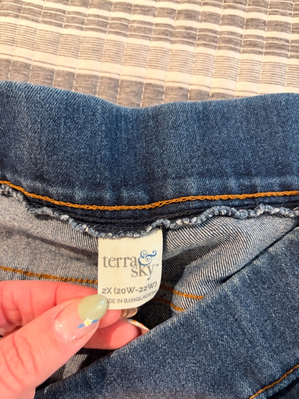 Terra & Sky Dark Blue Pull-On Women’s Size 2X - Picture 4 of 5